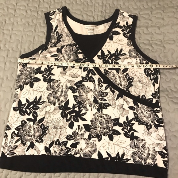 CJ Banks Sleeveless Sweater, Navy and White - Picture 4 of 4